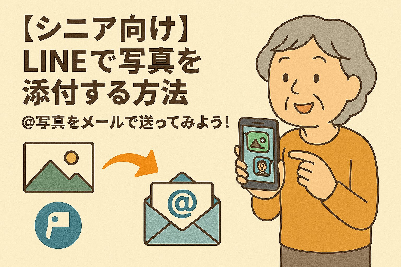 【シニア向け】lineで写真を添付する方法＠写真をメールで送ってみよう！