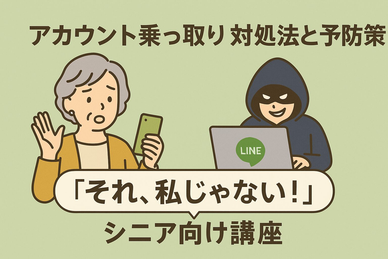 line アカウント 乗っ取り 対処法と予防策「それ、私じゃない！」シニア向け講座