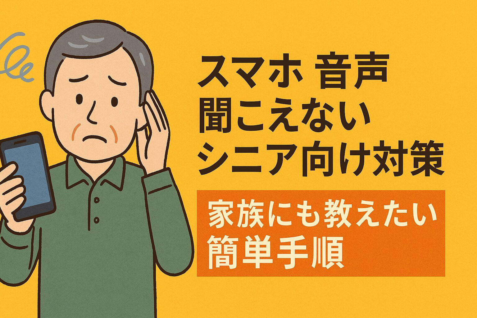 スマホ 音声 聞こえないシニア向け対策｜家族にも教えたい簡単手順