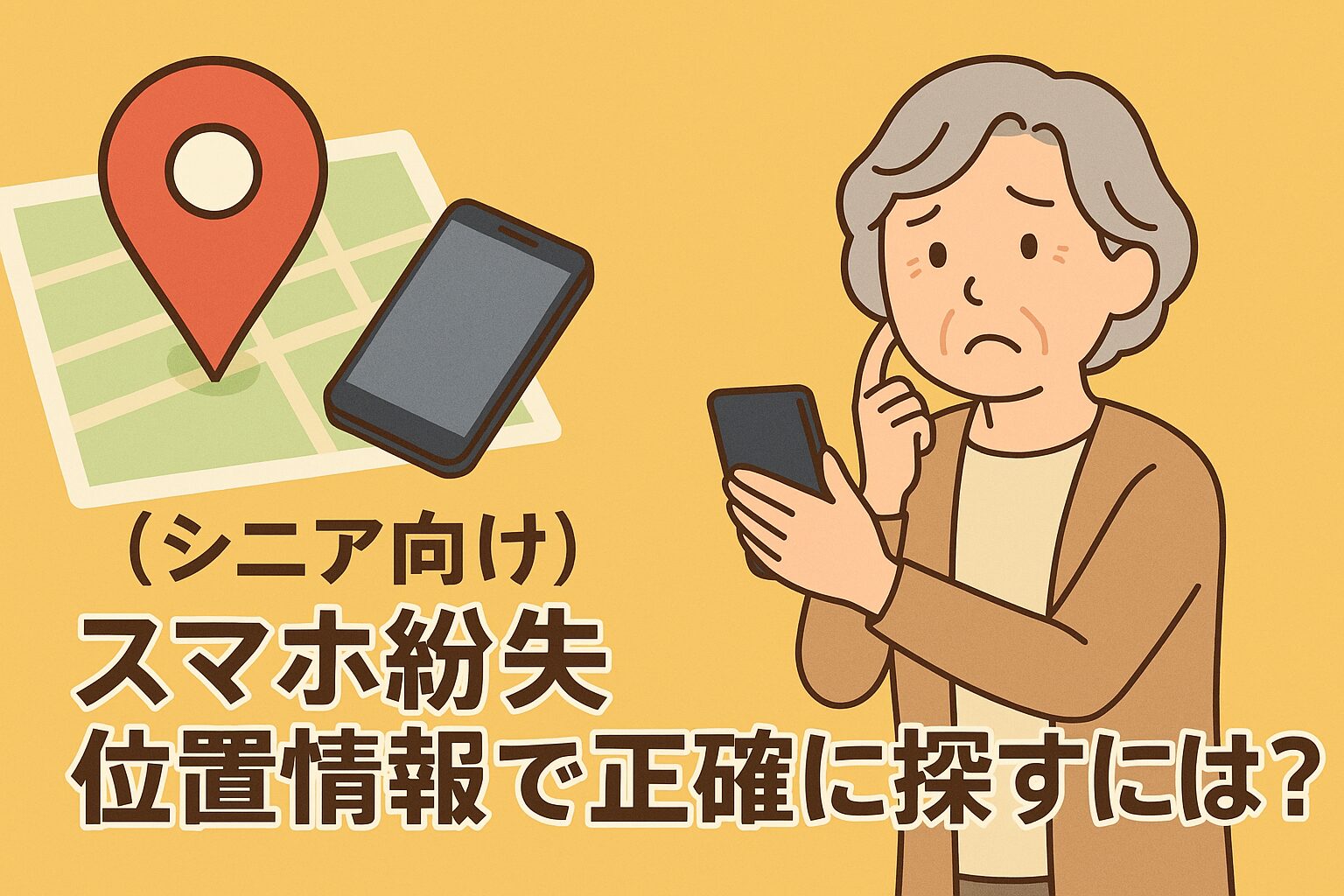 （シニア向け）スマホ 紛失 位置情報で正確に探すには？