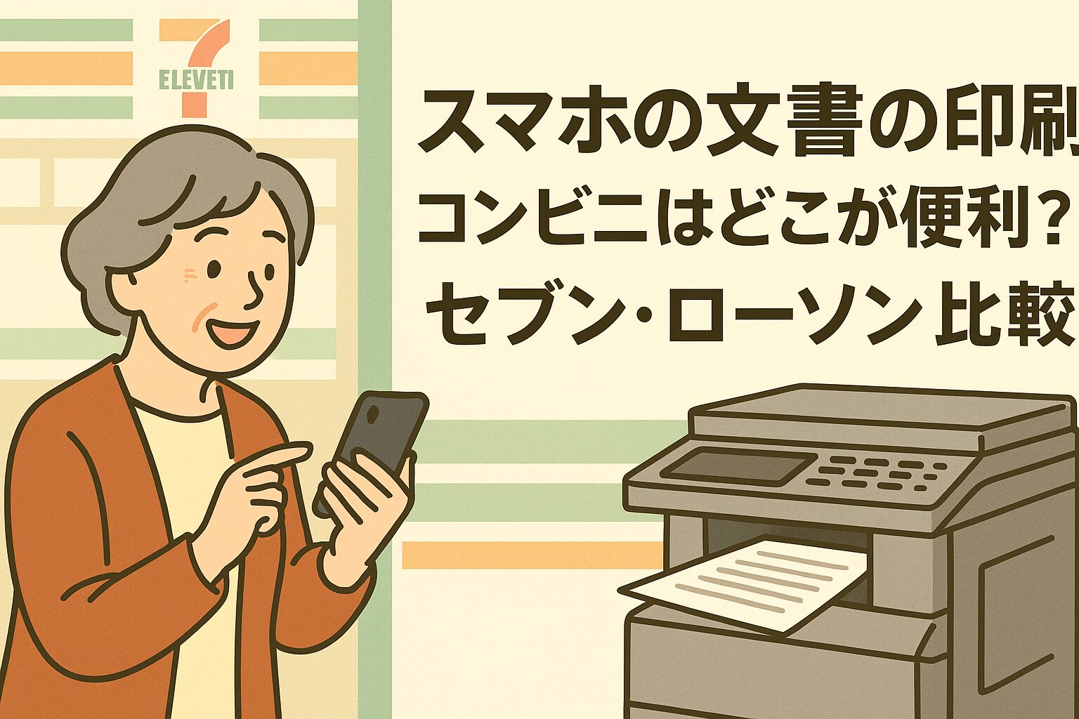 スマホの文書の印刷 コンビニはどこが便利？セブン・ローソン比較