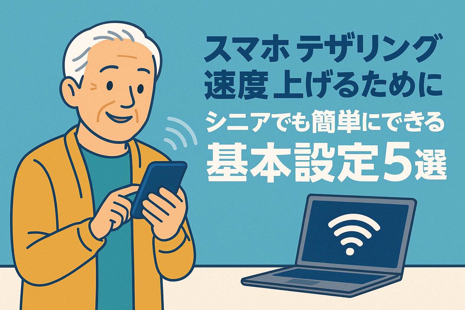 スマホ テザリング速度 上げるために！シニアでも簡単にできる基本設定5選