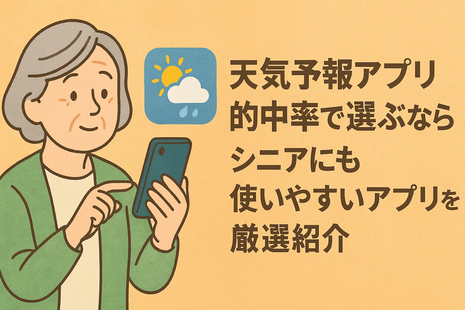 天気予報アプリ 的中率で選ぶなら？シニアにも使いやすいアプリを厳選紹介