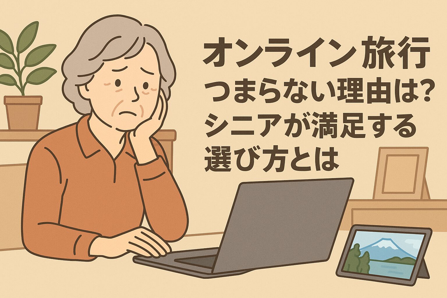 オンライン旅行 つまらない理由は？シニアが満足する選び方とは