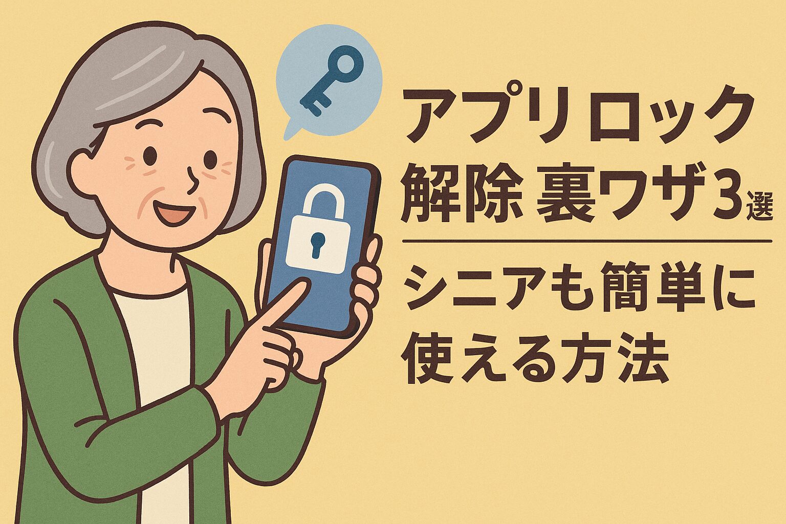 アプリ ロック 解除 裏ワザでバレずにOK！シニア向け3分で使える手順