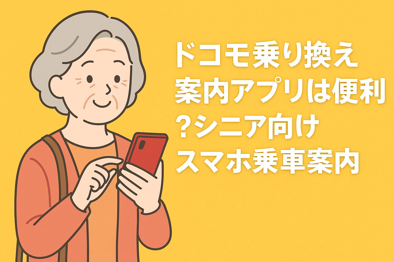 ドコモ乗り換え案内アプリは便利？シニア向けスマホ乗車案内