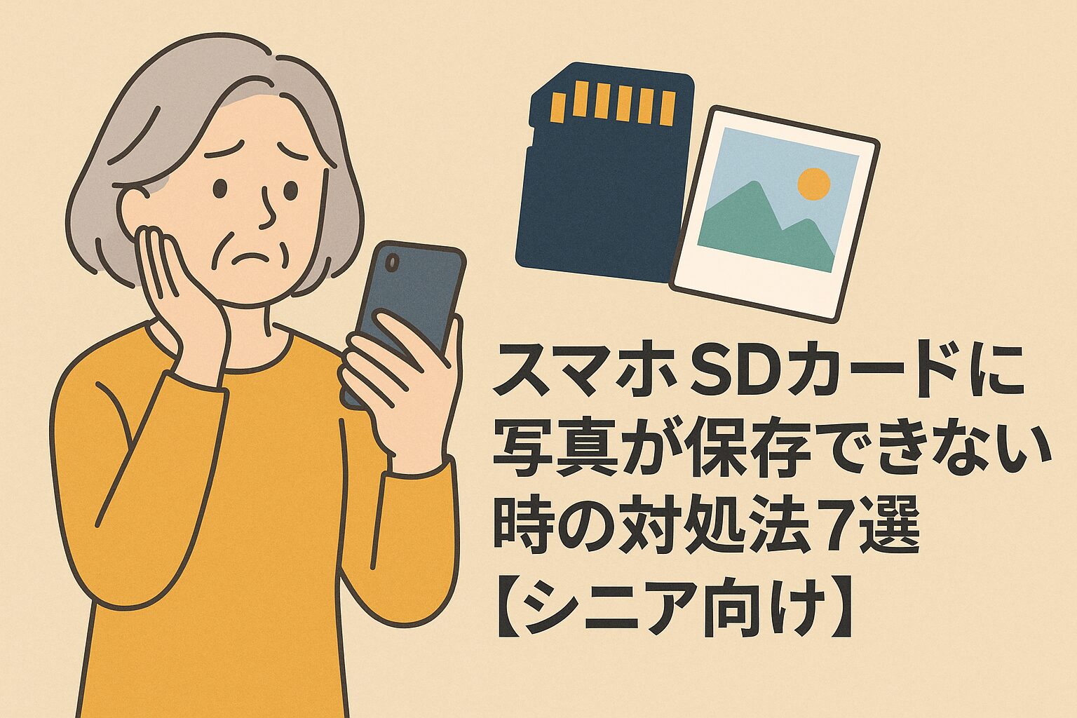 スマホ sdカードに写真が保存できない時の対処法7選【シニア向け】