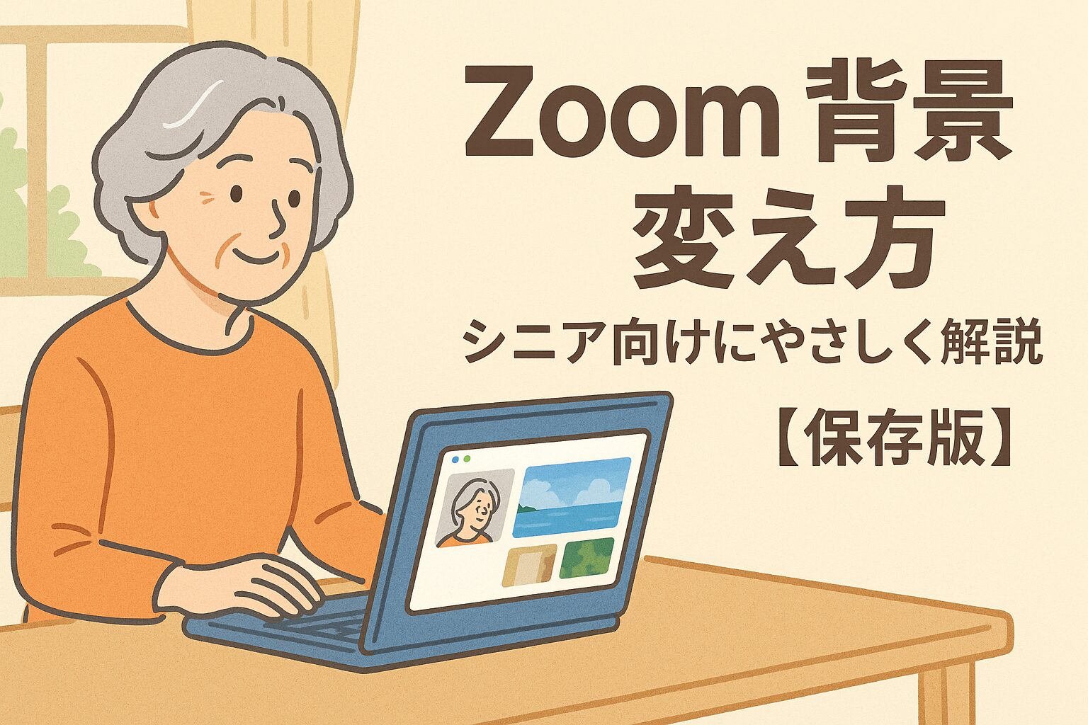 zoom 背景 変え方 シニア向けにやさしく解説【保存版】