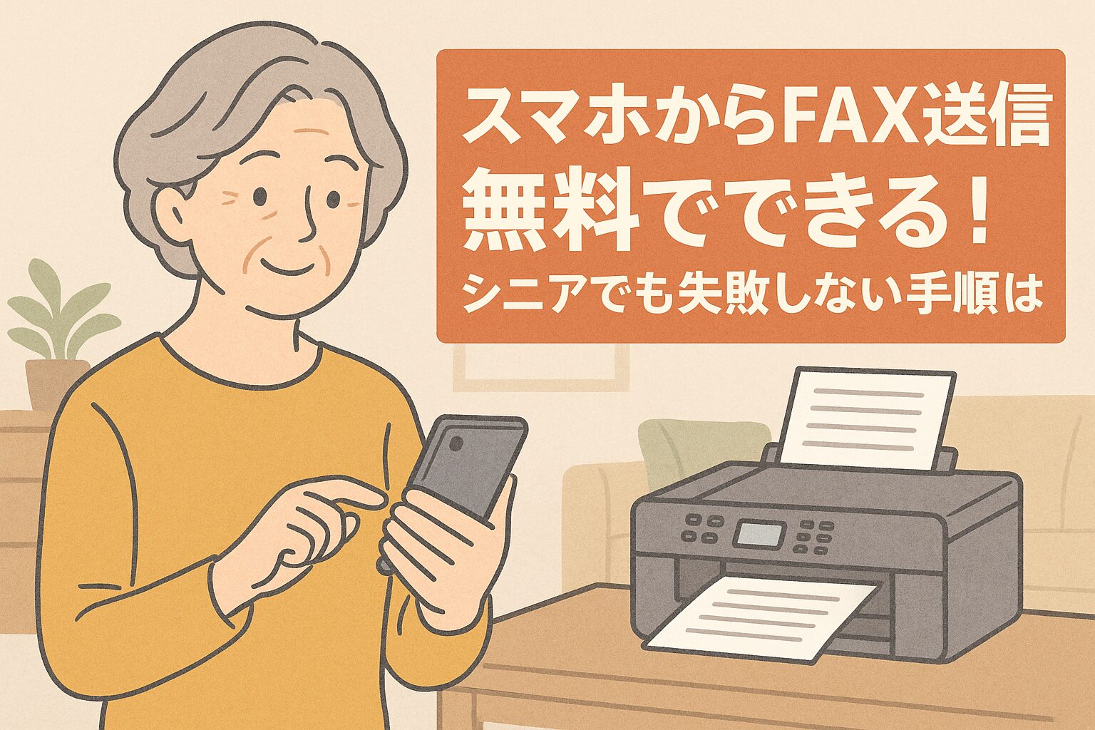 スマホからfaxの送信は無料でできる！シニアでも失敗しない手順について